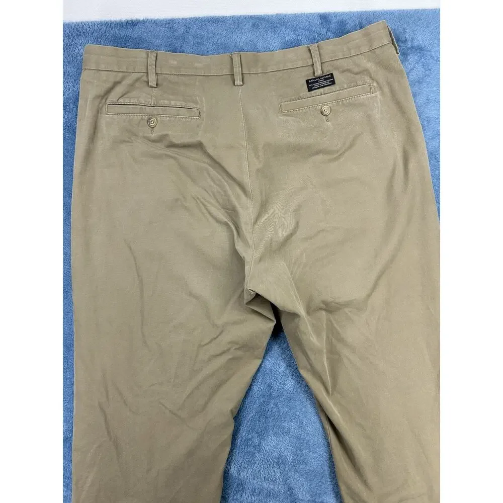 Banana Republic Pants Mens 38x32 Aiden Fit Chino Flat Front Khaki Casual